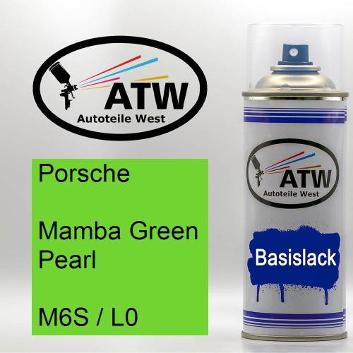 Porsche, Mamba Green Pearl, M6S / L0: 400ml Sprühdose, von ATW Autoteile West.